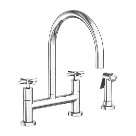 Newport Brass Kitchen Bridge Faucet With Side Spray 1500-5412-26